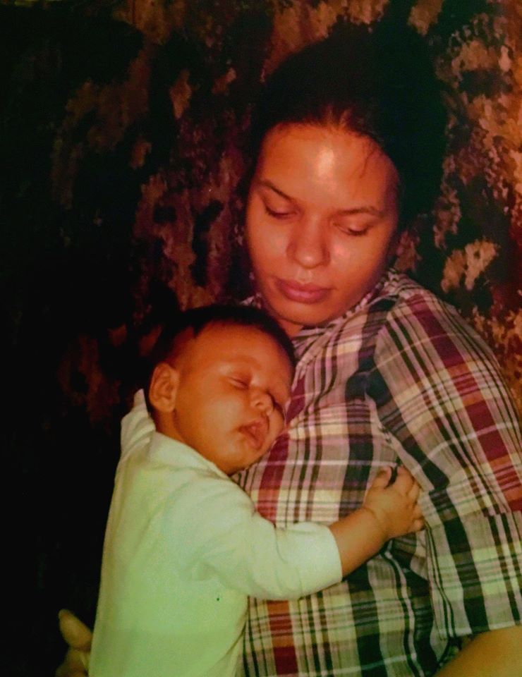 Infant Khary & mother