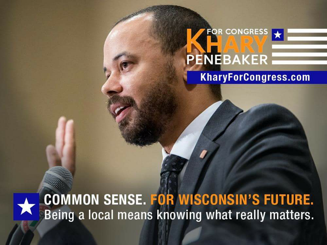 Khary Penebaker For Congress campaign - Common Sense for Wisconsins Future