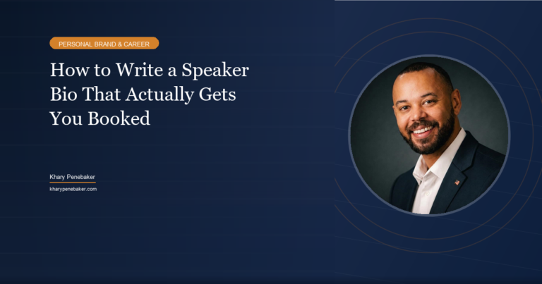 How to write a speaker bio that actually gets you booked - Khary Penebaker