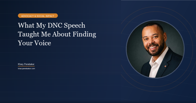 What my DNC speech taught me about finding your voice - Khary Penebaker