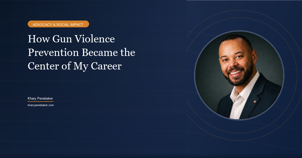 How gun violence prevention became the center of my career - Khary Penebaker