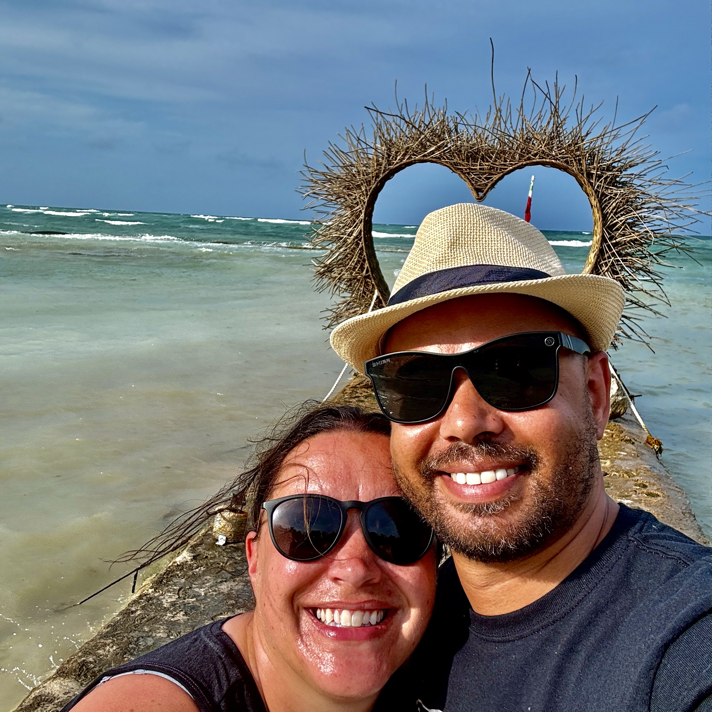 Khary and Anne on the beach