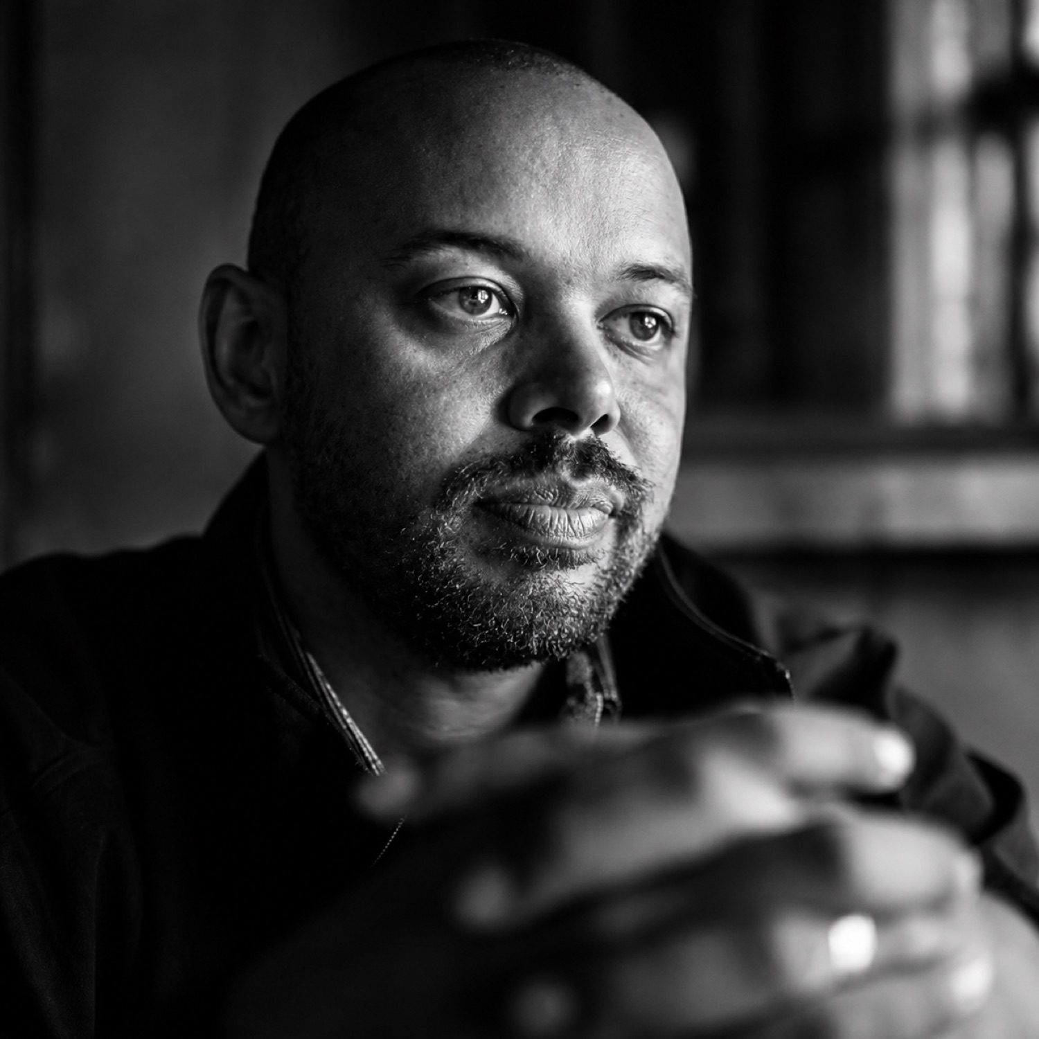 Khary Penebaker, a quiet moment