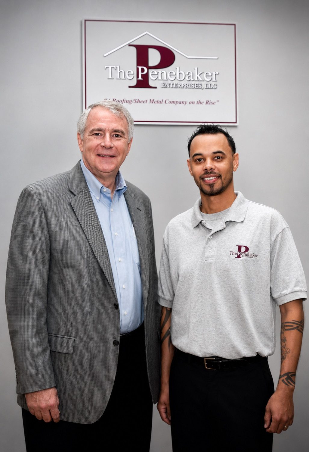 Khary at Penebaker Enterprises, the sheet metal company he founded